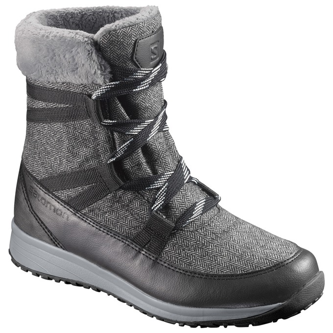 SALOMON HEIKA CS WP Philippines - Men's Winter Boots - Grey/Black | 453672-IFS